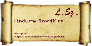 Lindwurm Szonóra névjegykártya